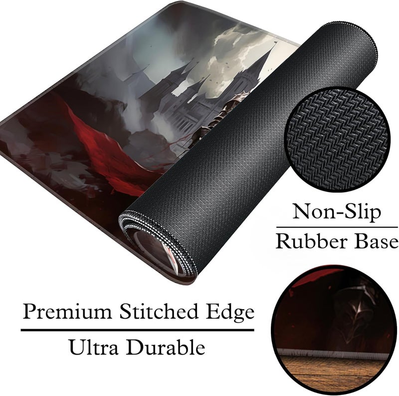 Digital Sorcery Studio Store Card Game Playmat - Premium Stitched Edge - Perfect for MTG Commander Decks (Edgar Vampire Knight) - Image 4